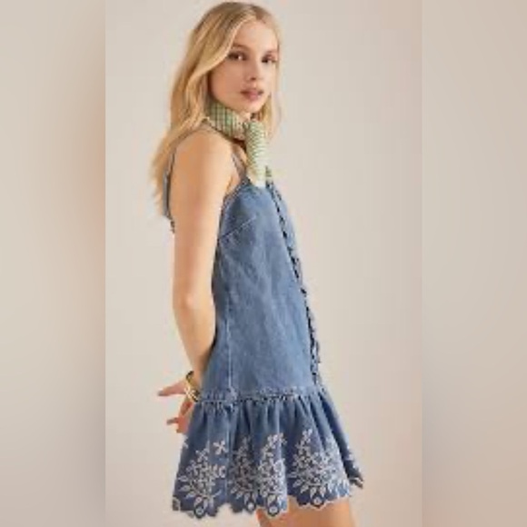 Damson Madder Lana Drop-Waist Mini Dress 14 - Picture 15 of 16